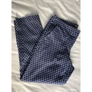 Donna Ricco New York Women's Size 10 Blue and White Dress Pants Cropped
